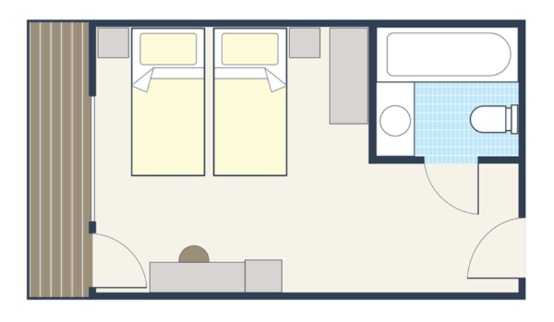 Room plan for Double room